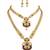 Traditional gold plated peacock design temple jewellery set with earrings for women