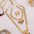 Traditional gold plated peacock design temple jewellery set with earrings for women