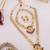 Traditional gold plated peacock design temple jewellery set with earrings for women