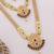 Traditional gold plated peacock design temple jewellery set with earrings for women