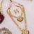 Traditional gold plated peacock design temple jewellery set with earrings for women