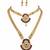 Traditional gold plated peacock design temple jewellery set with earrings for women