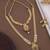 Traditional gold plated peacock design temple jewellery set with earrings for women