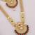 Traditional gold plated peacock design temple jewellery set with earrings for women