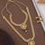 Traditional gold plated peacock design temple jewellery set with earrings for women