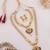 Traditional gold plated peacock design temple jewellery set with earrings for women