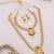 Traditional gold plated peacock design temple jewellery set with earrings for women