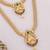 Traditional gold plated peacock design temple jewellery set with earrings for women