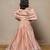 Beige Embroidered Organza Lehenga