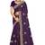 Purple color zari embroidery hot fix siroski work fendy silk party wear saree with blouse
