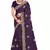 Purple color zari embroidery hot fix siroski work fendy silk blend party wear saree with blouse