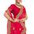 Pink color zari embroidery hot fix siroski work fendy silk party wear saree with blouse