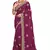 Magenta color zari embroidery hot fix siroski work fendy silk party wear saree with blouse