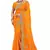 Musturd color zari embroidery hot fix siroski work fendy silk party wear saree with blouse