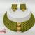 L.green and gold handloom fabric jewelery