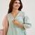 Mint green embroidered tissue kurta set with dupatta