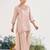 Pink embroidered tissue kurta set with dupatta