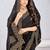 Black color zari embroidery fendy silk party wear saree with embroidered blouse