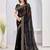 Black color zari embroidery fendy silk party wear saree with embroidered blouse