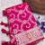 Pink soft Art silk saree with zari weaving meenakari design