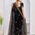 Black color zari embroidery fendy silk party wear saree with embroidered blouse