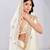 White color zari embroidery fendy silk party wear saree with embroidered blouse