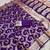 Purple soft Art silk saree with zari weaving meenakari design