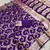 Purple soft Art silk saree with zari weaving meenakari design