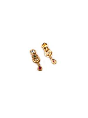 Luxurious gold plated rajwadi necklace set 5