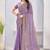 Levender color zari embroidery fendy silk party wear saree with embroidered blouse