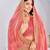 Peach color zari embroidery fendy silk party wear saree with embroidered blouse