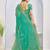 Teal Green color zari embroidery fendy silk party wear saree with embroidered blouse