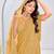 Mustard color zari embroidery fendy silk party wear saree with embroidered blouse