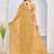 Mustard color zari embroidery fendy silk party wear saree with embroidered blouse