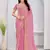 Light pink color zari embroidery fendy silk party wear saree with embroidered blouse