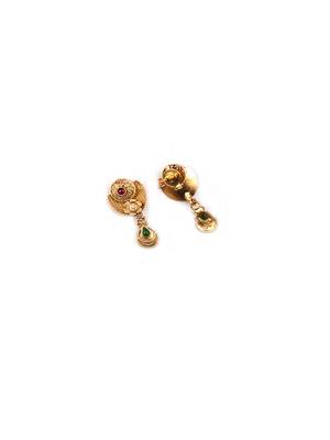 Gold plated kempu hydra rajwadi necklace set 5