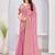 Light pink color zari embroidery fendy silk party wear saree with embroidered blouse
