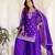 Chinon silk  with sequence embroidered work top with plazzo and dupatta