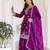 Chinon silk  with sequence embroidered work top with plazzo and dupatta