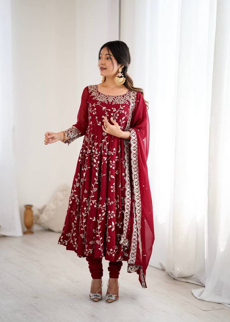 Women's Ethnic Anarkali Gown Set