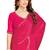 Pink color hand work zircon border satin chiffon silk saree with blouse