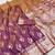 Lavender soft Art silk saree with zari weaving meenakari design