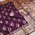 Wine soft Art silk saree with zari weaving meenakari design