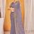 Levender color zari embroidered fendy silk two tone saree with blouse