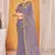 Levender color zari embroidered fendy silk two tone saree with blouse