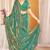 Sky blue color zari embroidered fendy silk two tone saree with blouse