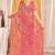 Peach color zari embroidered fendy silk two tone saree with blouse