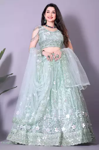 Chic Powder Blue Engagement Choli for a Perfect Fit