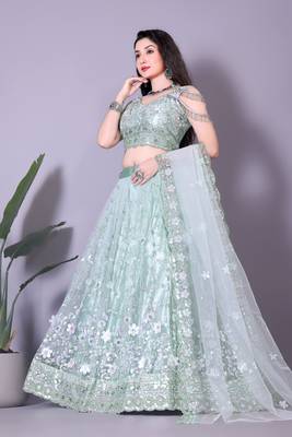 Chic Powder Blue Engagement Choli for a Perfect Fit 3