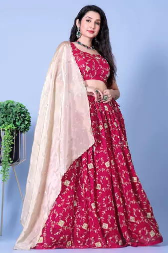 Exquisite Rani Pink Lehenga Choli for Regal Beauty